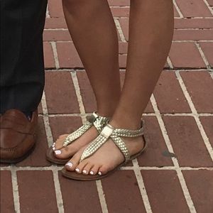 Gold Steve Madden Gladiator Sandals